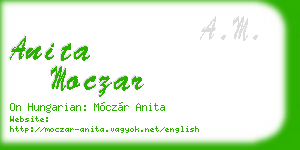 anita moczar business card